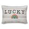 Lucky Wood Slats Rainbow 14" x 20" Throw Pillow